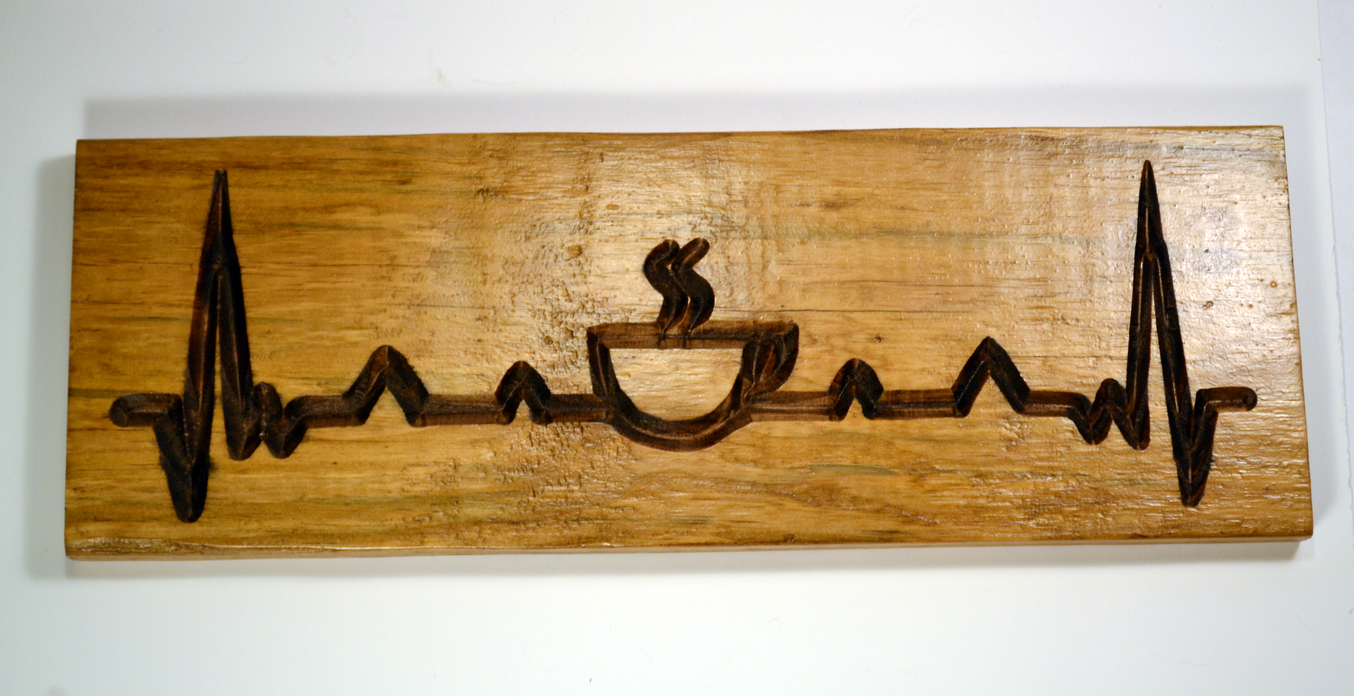 cnc carved heartbet coffee sogn